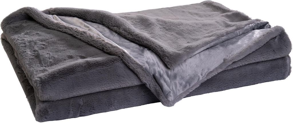 Wohndecke - 150 x 200 cm - Silbergrau - Polyester