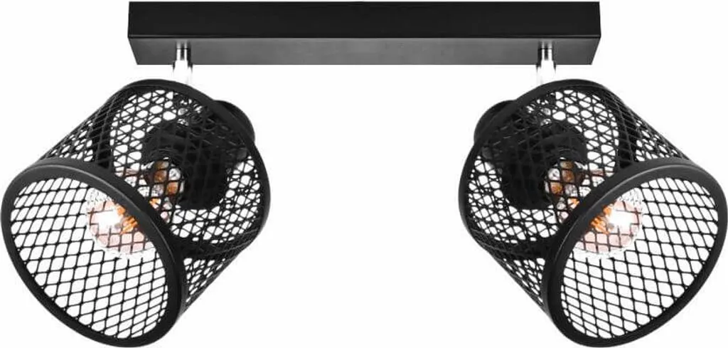 BASKET 2 Lampada da soffitto e da parete in metallo industriale 2xE27