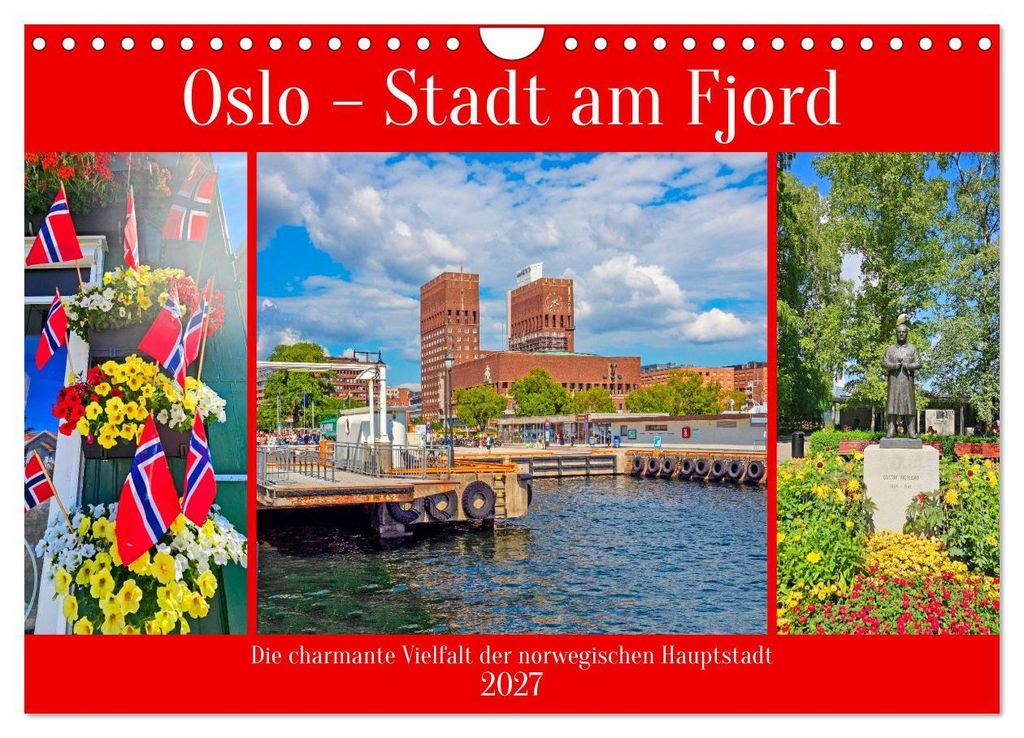 Oslo - Stadt am Fjord (Wandkalender 2027 DIN A4 quer), CALVENDO Monatskalender