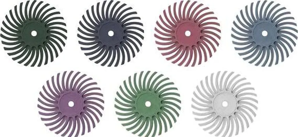 Kit 42 Spazzole Radiali Extol Premium - Grana K80-2500 per Metalli