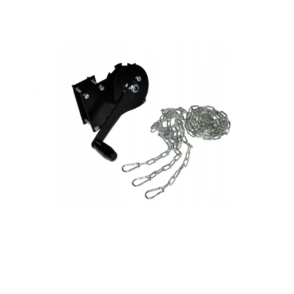 QLS Grand Treuil à Câble pour Barbecue avec Chaîne 2m Noir 11315