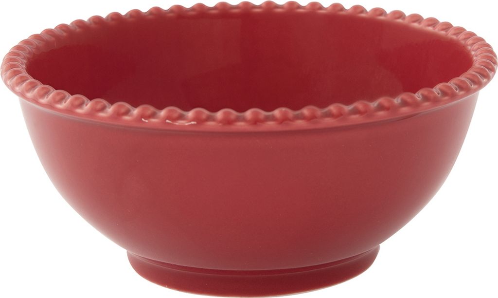 Müslischale TIFFANY BURGUNDY rot rund D. 16cm aus Porzellan Easy Life