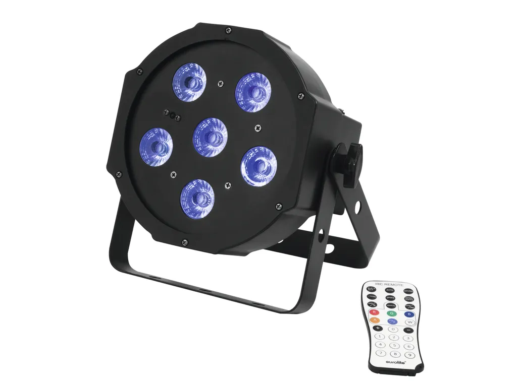 Projecteur Soirée Eurolite SLS-603 LED PAR 6x3W Noir idéal DJ et Mariage