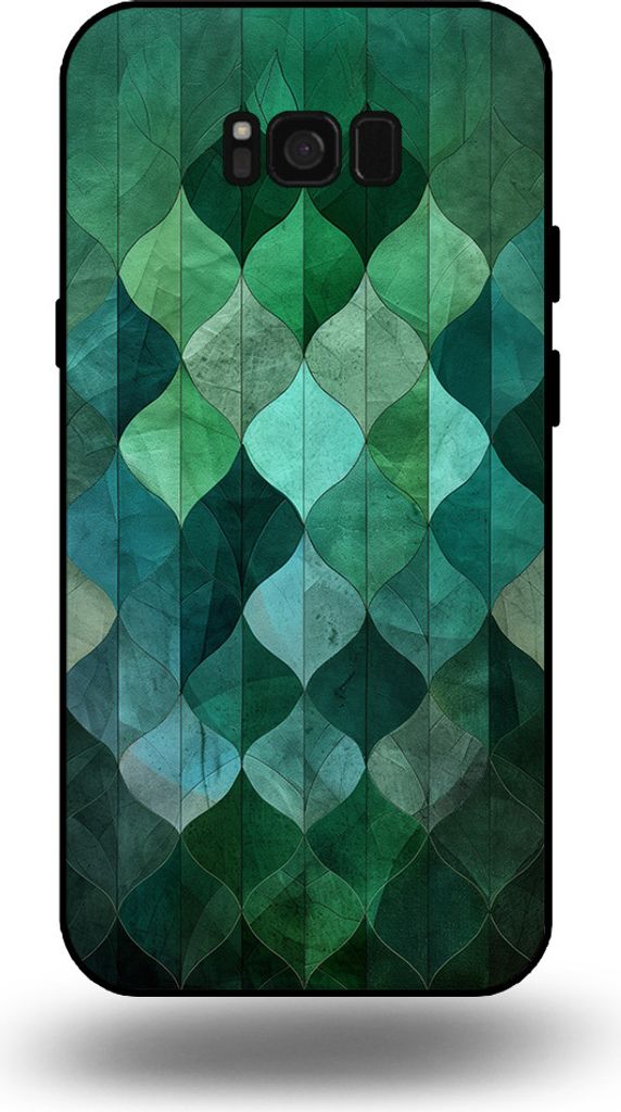 Smartphonica Handyhülle geeignet für Samsung Galaxy S8 Plus mit grünen Blättern drucken - TPU Backcover Fall grünes Blatt Design - Grün