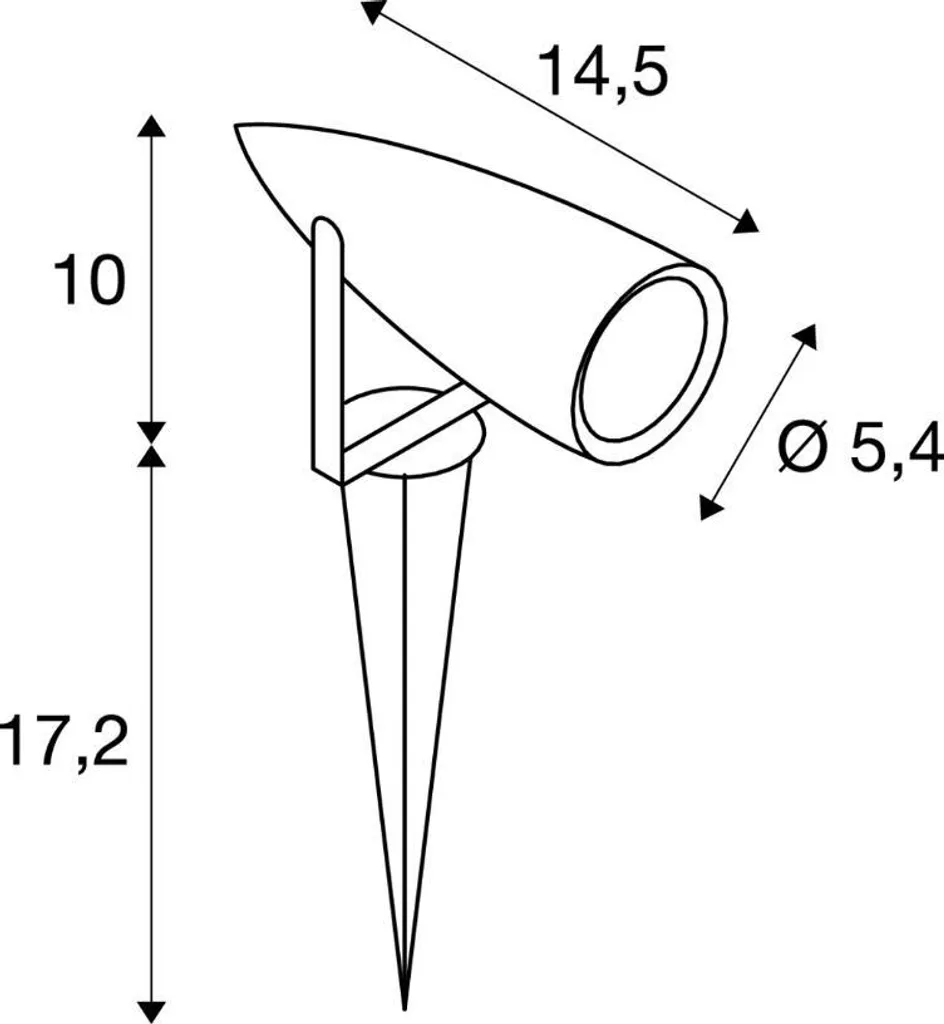 Spot de Jardin LED 3000K Fixe - Solution Éclairage Durable 227505 IP65 - 10