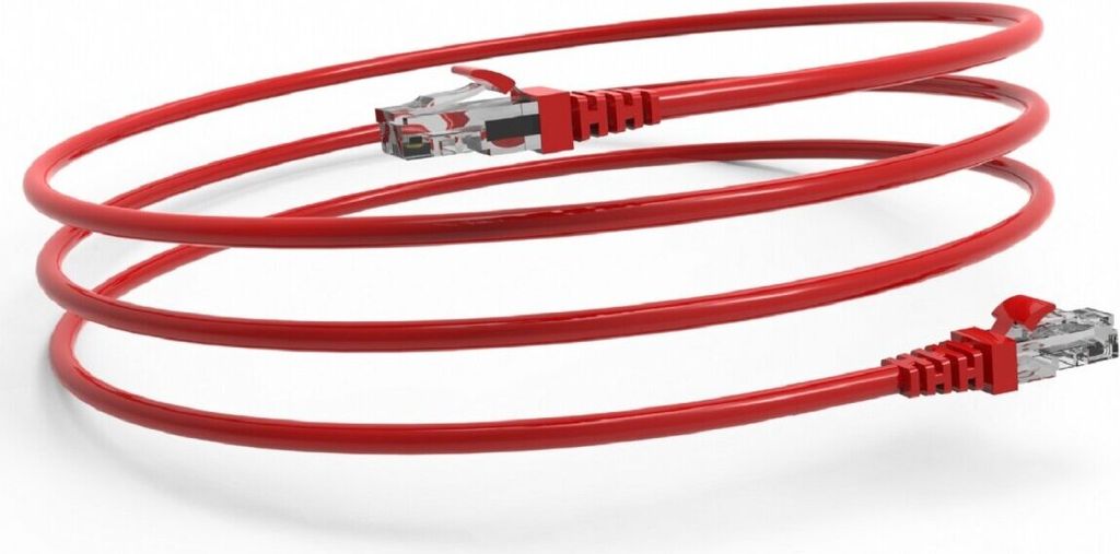 Inca ICAT6-0,50K RJ45 Cat6 UTP Netzwerkkabel Ethernetkabel LAN-Kabel Rot 0,5 Meter