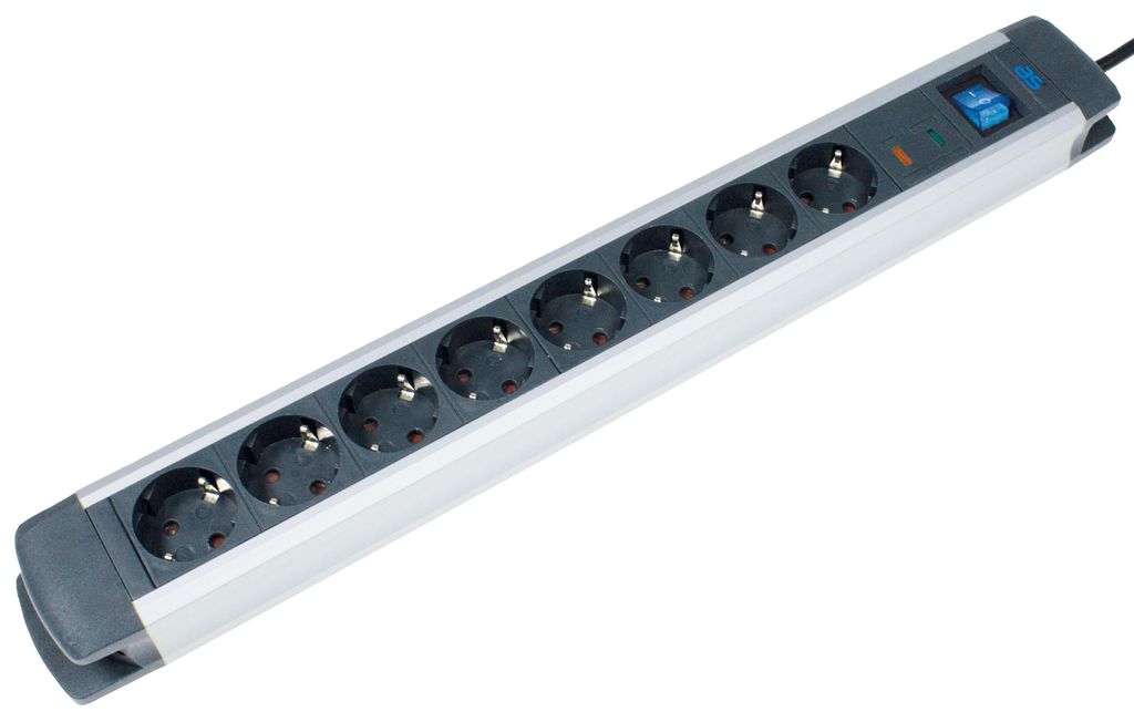as-Schwabe ALUX 8 prises multiples 1,5 m noir Image du produit 
