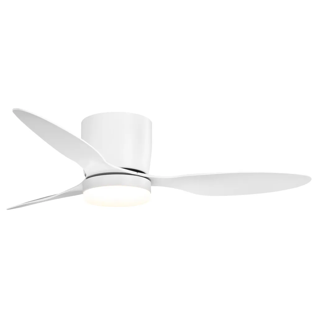 Ventilateur de plafond 107 cm avec LED et moteur DC silencieux blanc