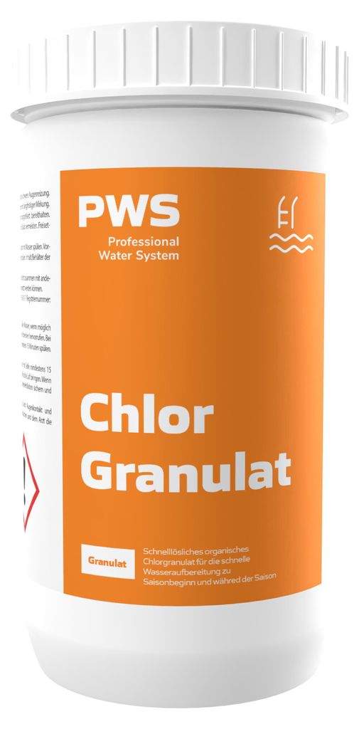PWS Chlor Granulat 1 kg, organisch für Schockchlorung, Produktbild 