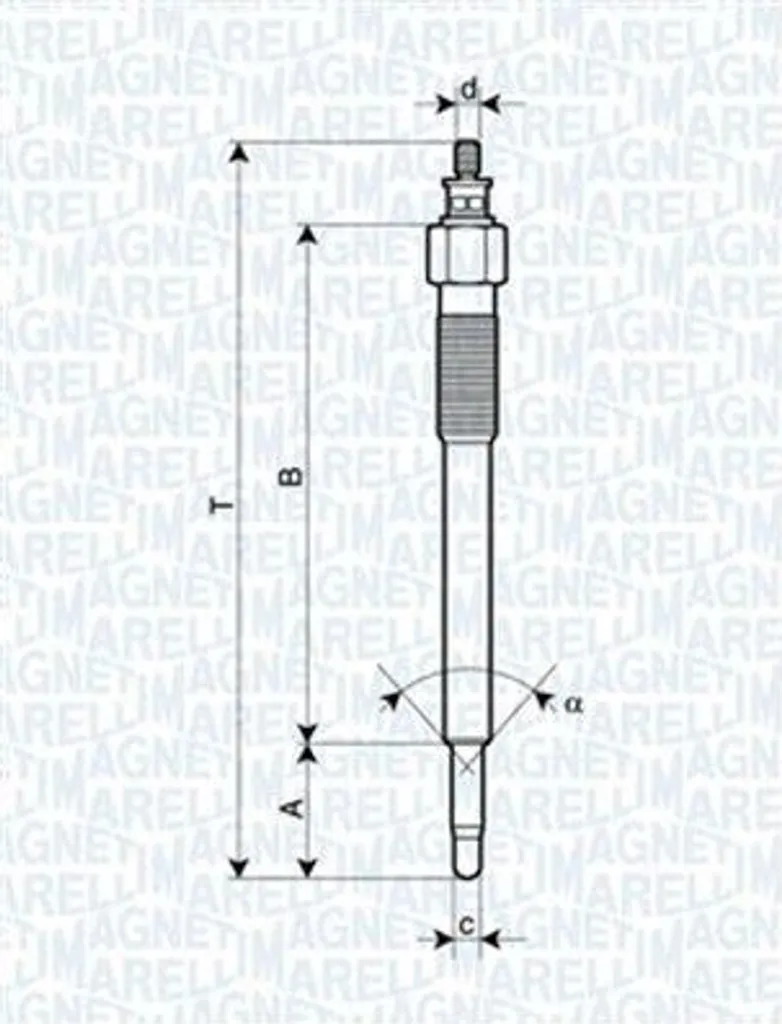 MAGNETI MARELLI 062900075304 - Candeletta per Vectra C (Z02), Signum (Z03), Vel Satis (BJ0), Espace IV (JK)