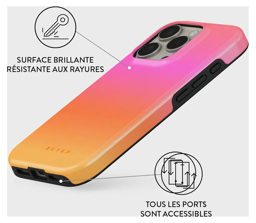 Coque iPhone 16 Pro MagSafe Robuste Design Sunset Club Dégradé - 2