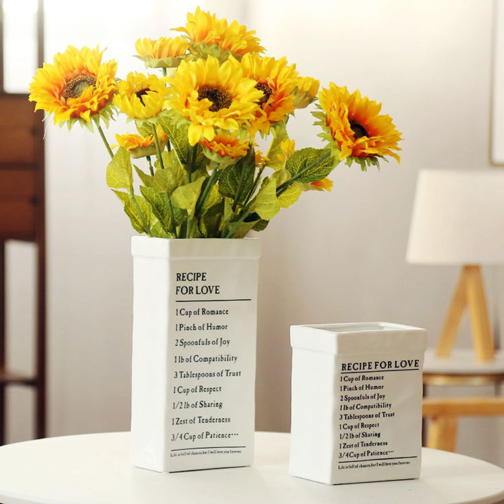 360Home Gastronomiemöbel Restaurant Bar Cafe Ladeneinrichtung Keramik-Vase Notiz zettel design A Groß: 12.2*7.5*25cm