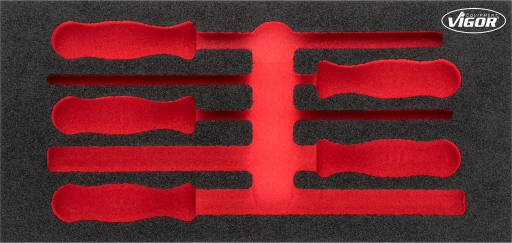 Inserto in schiuma morbida ∙ vuoto ∙ V5072-L ∙ L x L x A: 393 mm x 188 mm x 35 mm