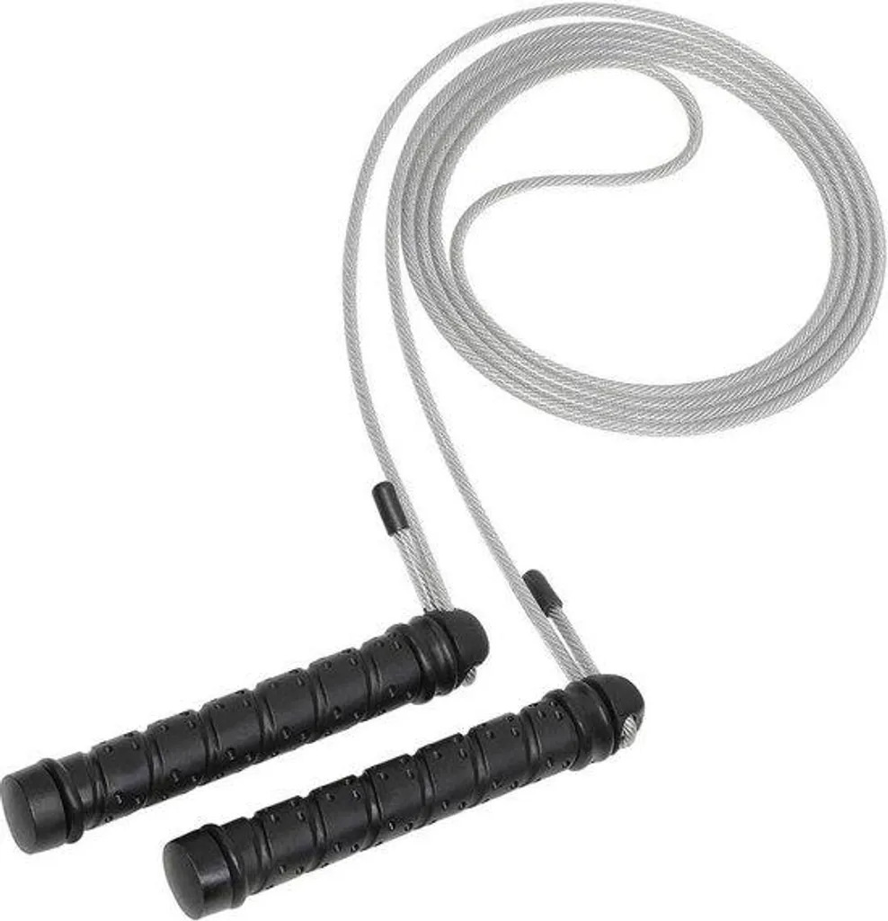 Corde à sauter argentée idéale pour brûler des calories à la maison