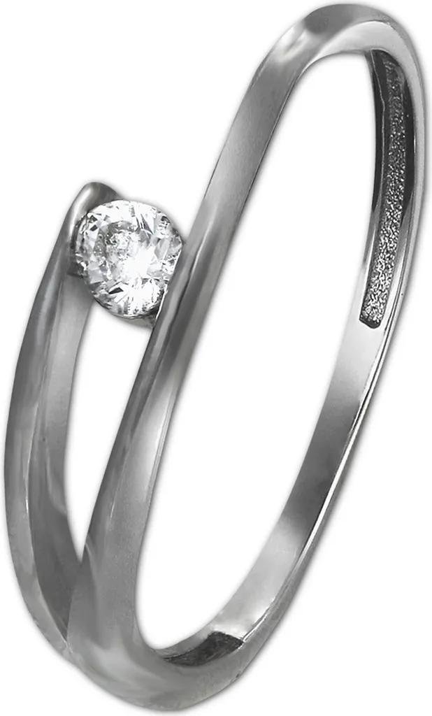 Bague GoldDream en Or Blanc 333 Véritable - Taille 54 - Modèle GDR528J54