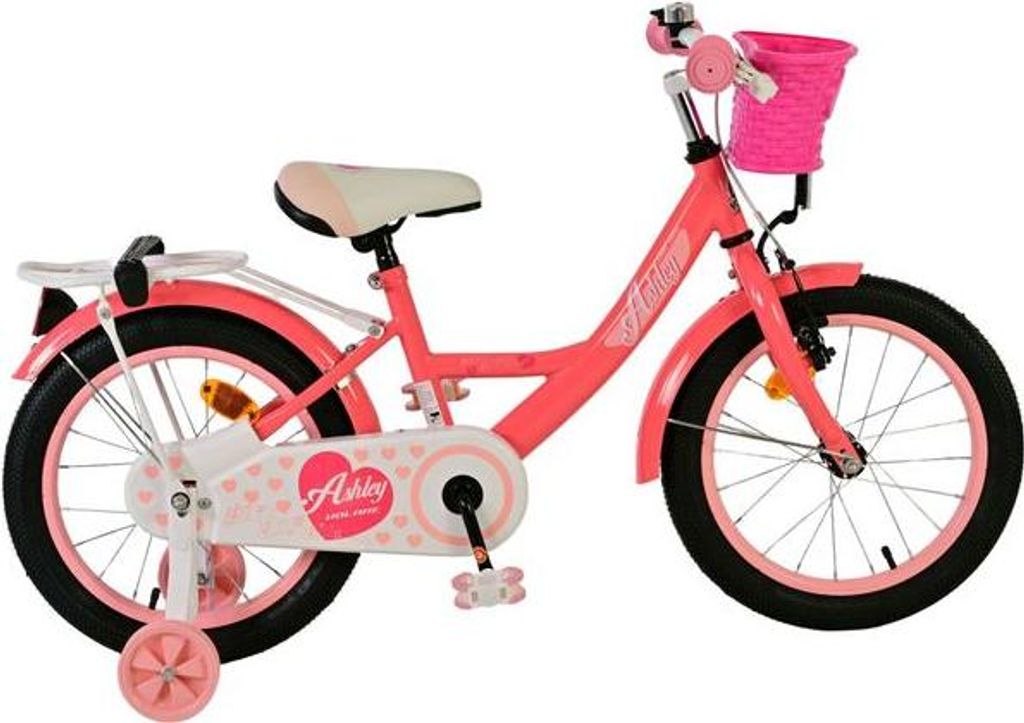 Volare Ashley Kinderfahrrad - Mädchen - 16 Zoll - Rosa/Rot Produktbild 