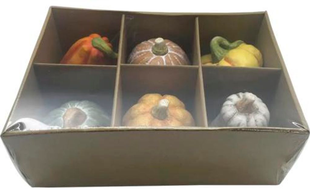 Dekofiguren Lafiora 6er-Set Kürbisse 9 x 9 x 10 cm Produktbild 