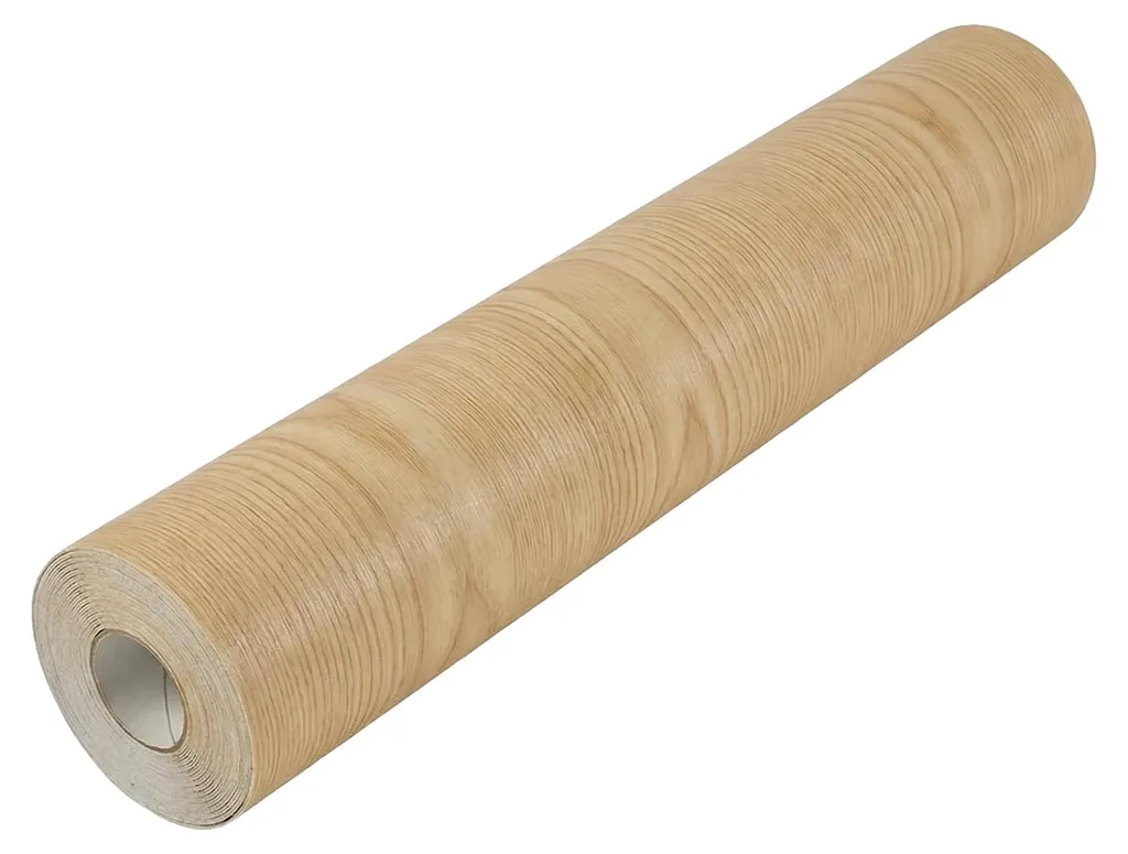 Revêtement de sol adhésif imitation bois marron pour sol et meuble