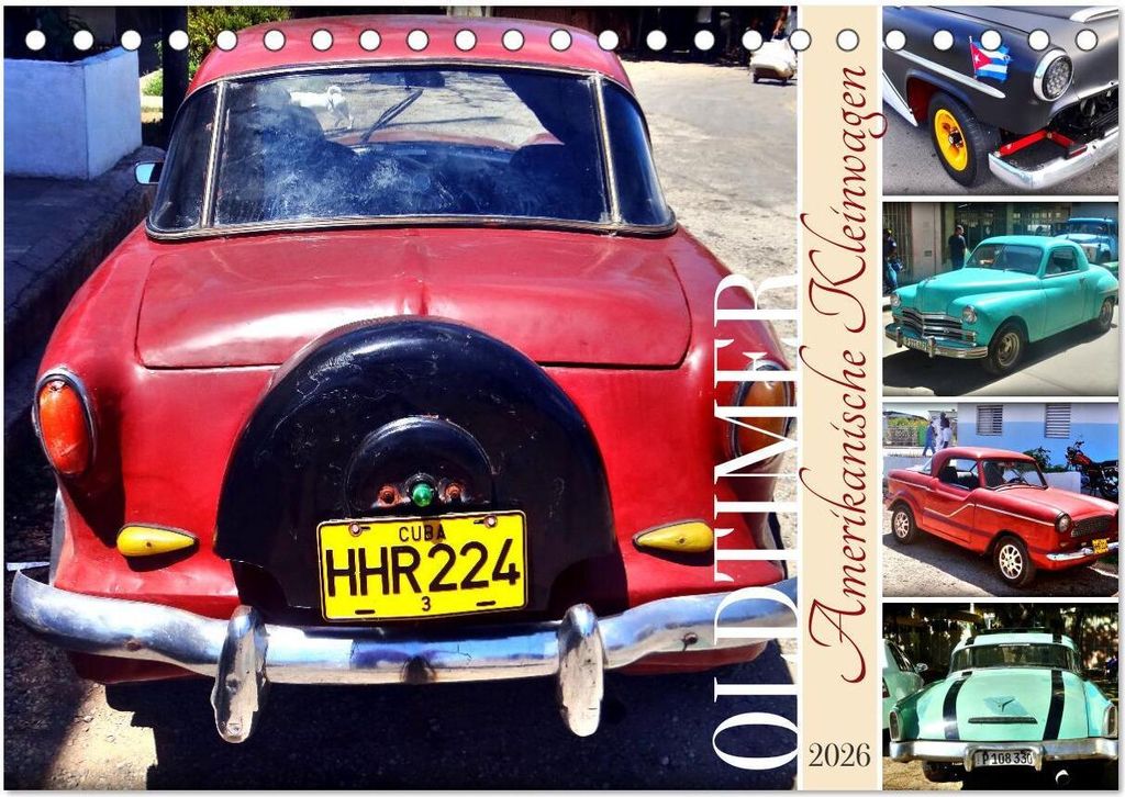 Amerikanische Kleinwagen - Oldtimer (Tischkalender 2026 DIN A5 quer), CALVENDO Monatskalender