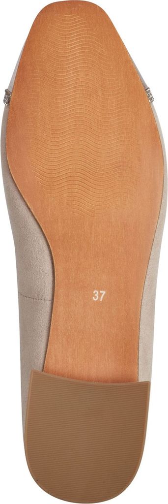 MARCO TOZZI Damen Ballerina metallisch glänzende Kappe und Strass 2-22117-44, Größe:37 EU, Farbe:Beige