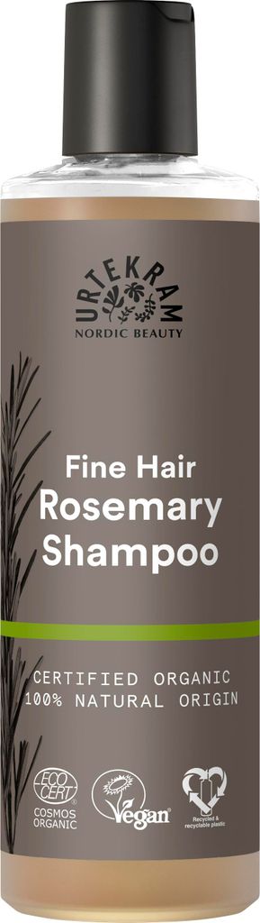 Urtekram Rosemary Shampoo, 250 ml, Shampoo, Nicht-professionell, Frauen, Feuchtigkeitsspendend, Aloe Vera, Rosmarin