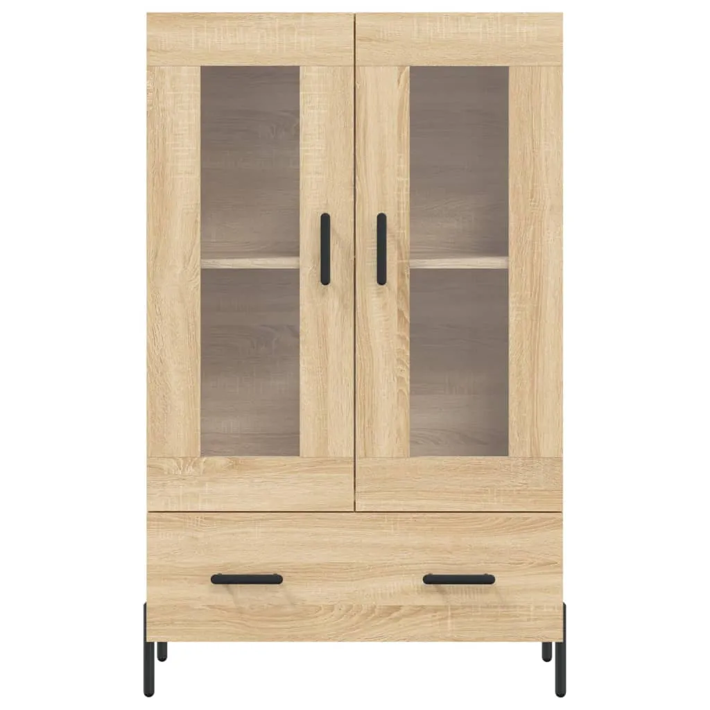 VidaXL Credenza Alta Rovere Sonoma 69,5x31x115 Cm, In Legno Multistrato E Metallo, Con Ante E Ripiani, Mobile Contenitore - 2