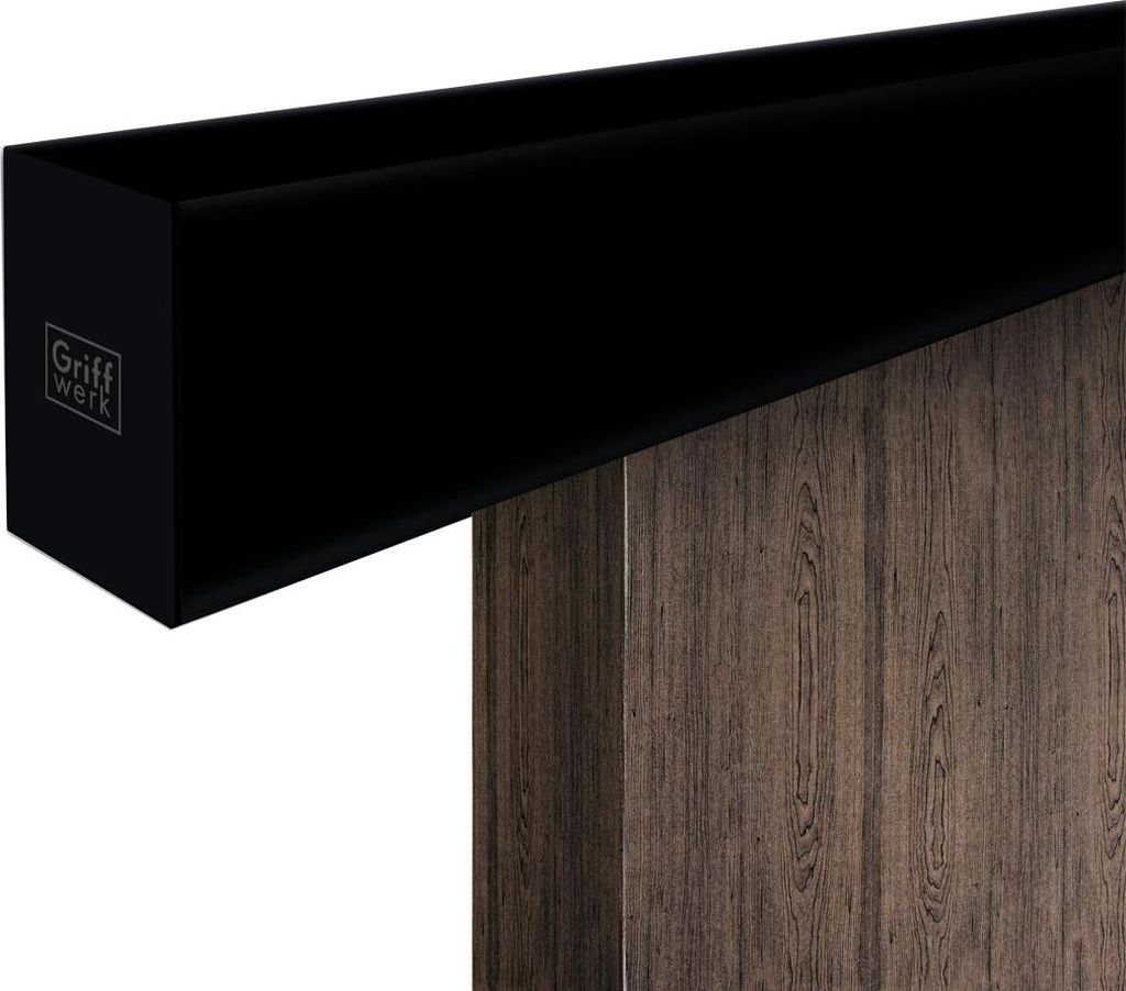 Griffwerk Schiebetürsystem PLANEO X120 ohne Softeinzug graphitschwarz 2200 mm - 1 flügelig Deckenmontage/Holztür