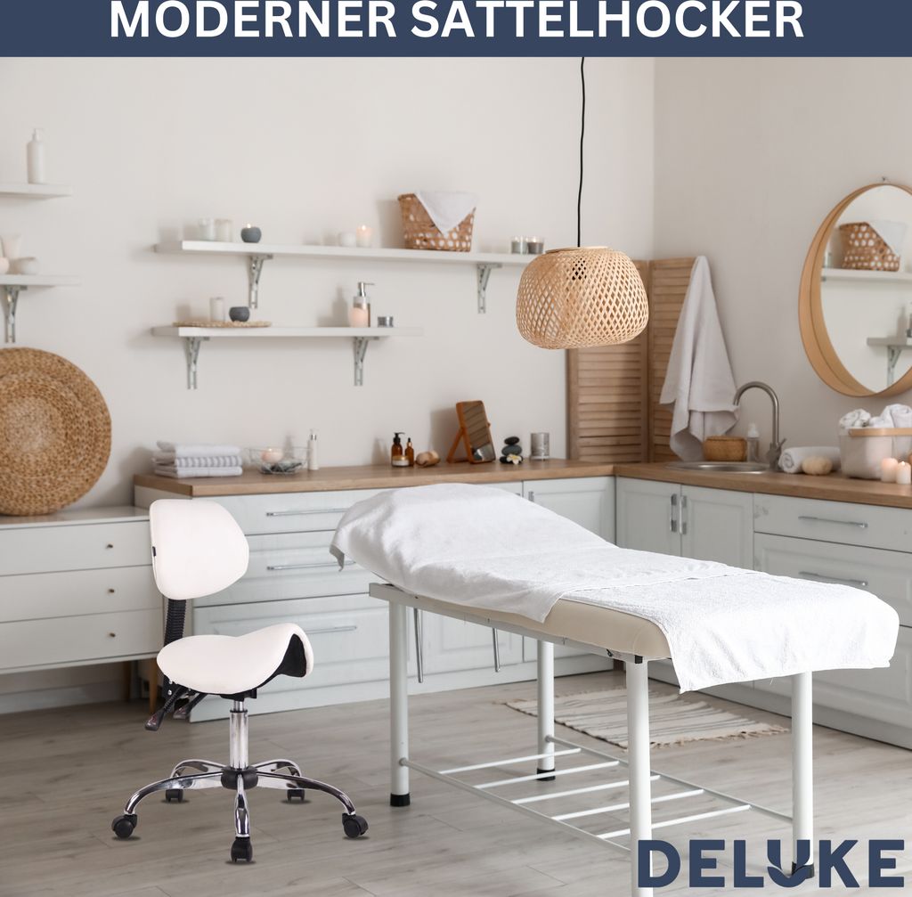 DELUKE® Sattelhocker mit Lehne KOLLI | Höhenverstellbar, Produktbild 6