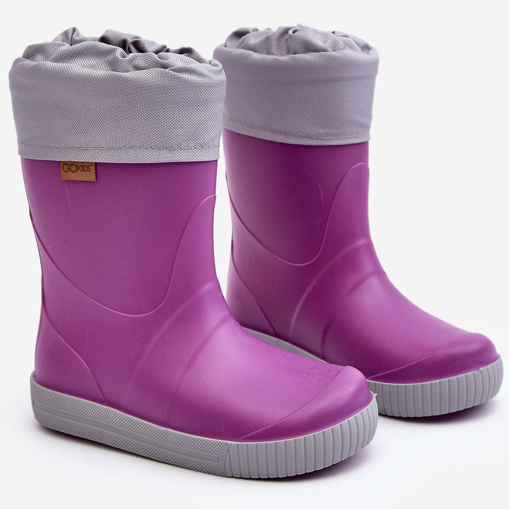 Kinder Gummistiefel mit Futter Snow Wave Gokids 981 Lila 30/31
