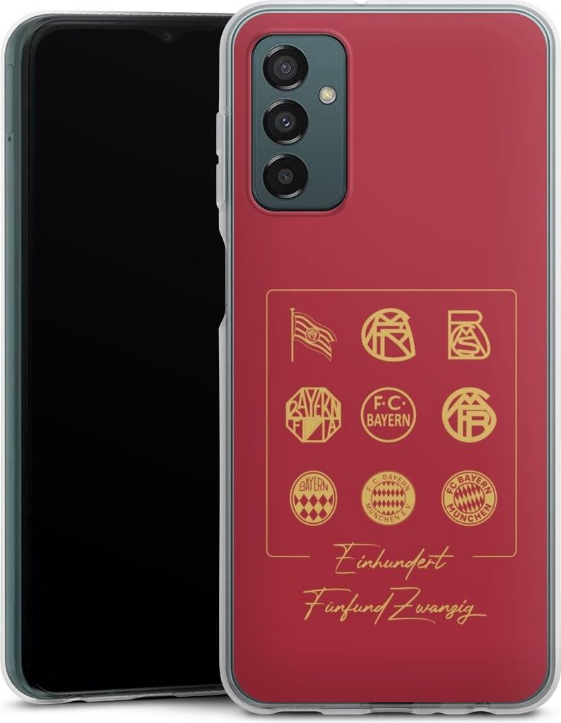 DeinDesign Handyhülle für Samsung Galaxy M13 4G Silikon Hülle Case Smartphone Schutzhülle FC Bayern München Fanartikel FCB 125 Jahre
