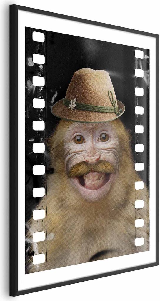 Posterpapier Poster - Monkey in a Hat 40x60 cm Für Kinder Produktbild 