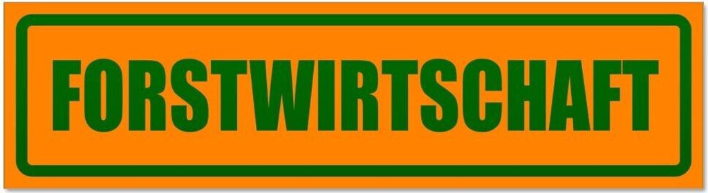 Kiwistar - Autoaufkleber - Orange - Grün - 45 x 12 cm - Forstwirtschaft invertiert - Hinweis Aufkleber Sticker für Auto, Kfz, Fahrrad, PKW, LKW