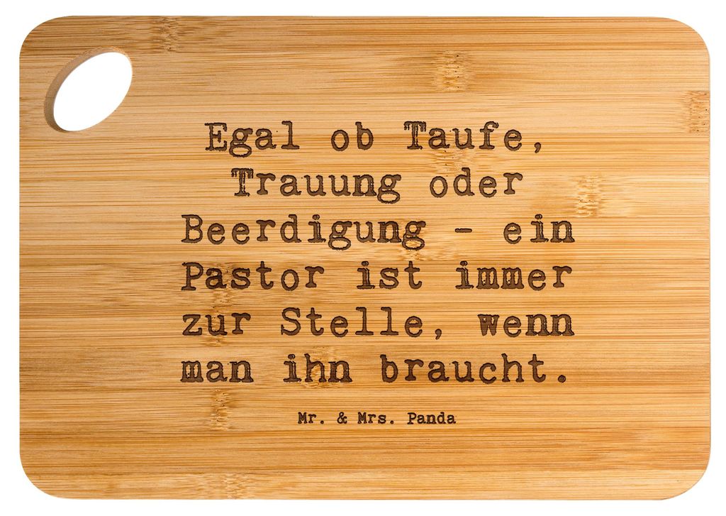 Mr. & Mrs. Panda schneidbrett Spruch Pastor Begleiter - Transparent - Geschenk, Holzbrett, Theologische Berufe, personalisierte Geschenke, Brett, H...