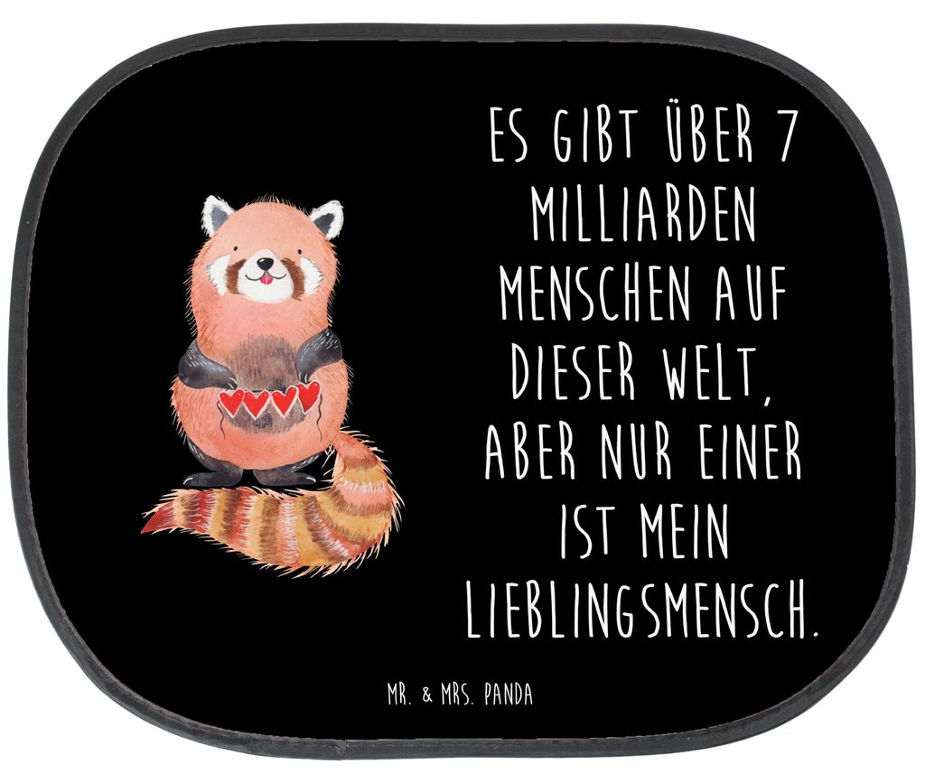 Mr. & Mrs. Panda Sonnenschutz Auto Roter Panda - Schwarz - Geschenk, Liebe, Liebling, Lustige Sprüche, Herz, scheibenschutz, Rot, Lieblingsmensch,...