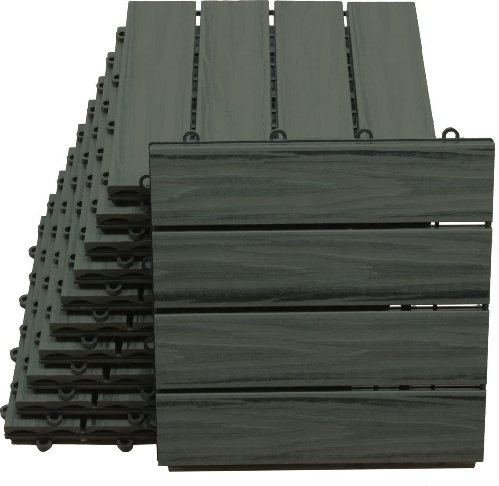 WPC Fliesen Klickfliese Bodenfliesen 3D-Maserung Produktbild 