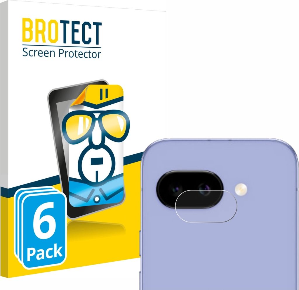 6x Für Google Pixel 9a (NUR Kameraschutz) Schutzfolie BROTECT Displayschutz Display Schutz Folie Klar Transparent