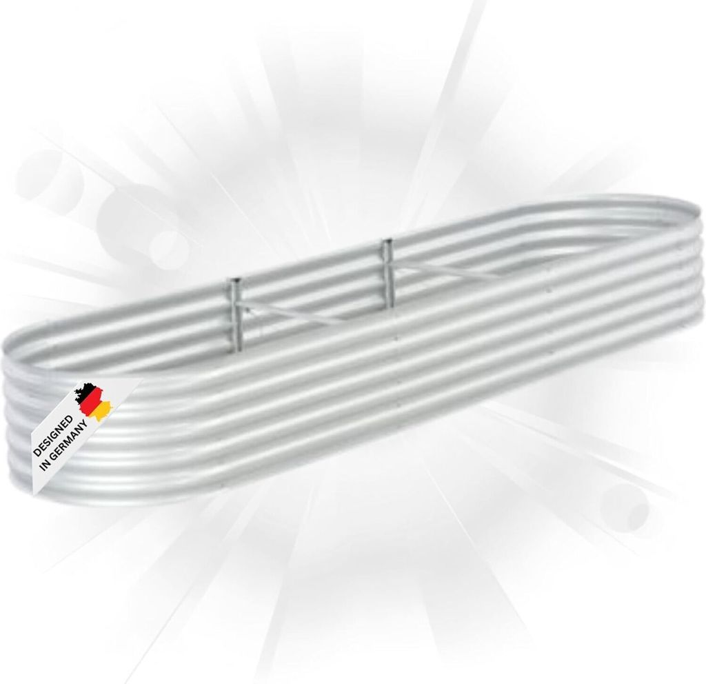 DELUKE rundes Hochbeet für Garten BLUMO | Verzinkter Stahl | Wetterfest | Gartenbeet rund Kräuterbeet Blumenbeet Frühbeet für Garten Gemüseb...