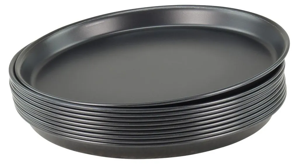 Vassoio Pizza 24cm Metallo Blu Professionale - Set 10 Pezzi Pesante
