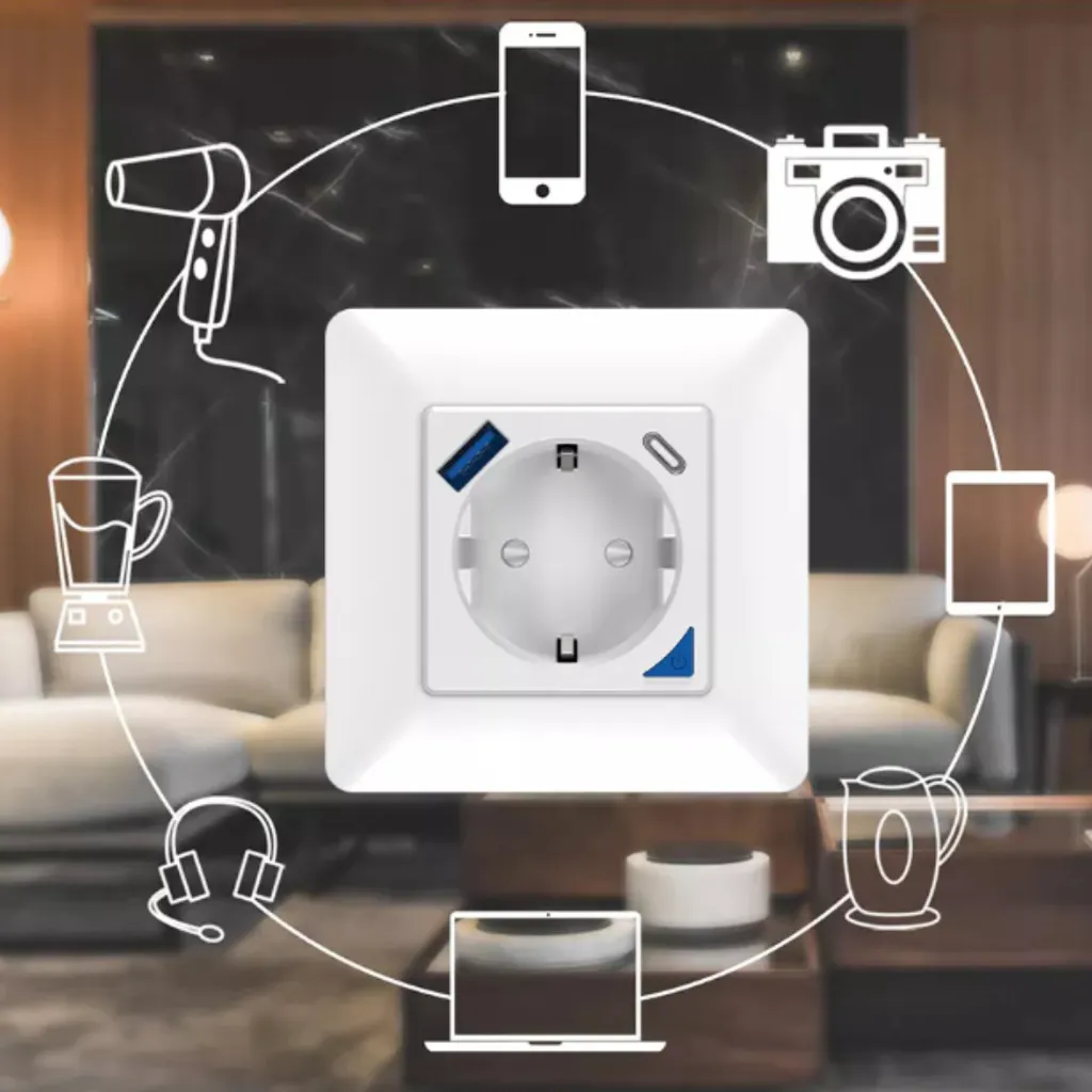 Prise connectée programmable BOT WP3 avec double chargeur USB blanc - 8
