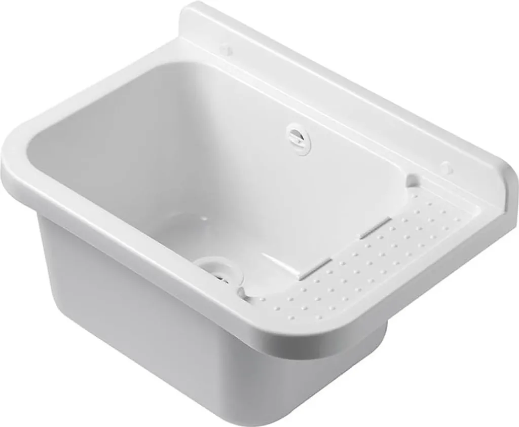 Lavabo Mural en Résine Blanc 50x32 cm Vasque Suspendue Anti-chocs