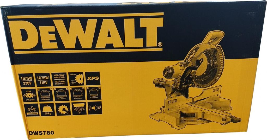Dewalt DWS780-XPS Kappsäge Gehrungssäge Paneelsäge Produktbild 