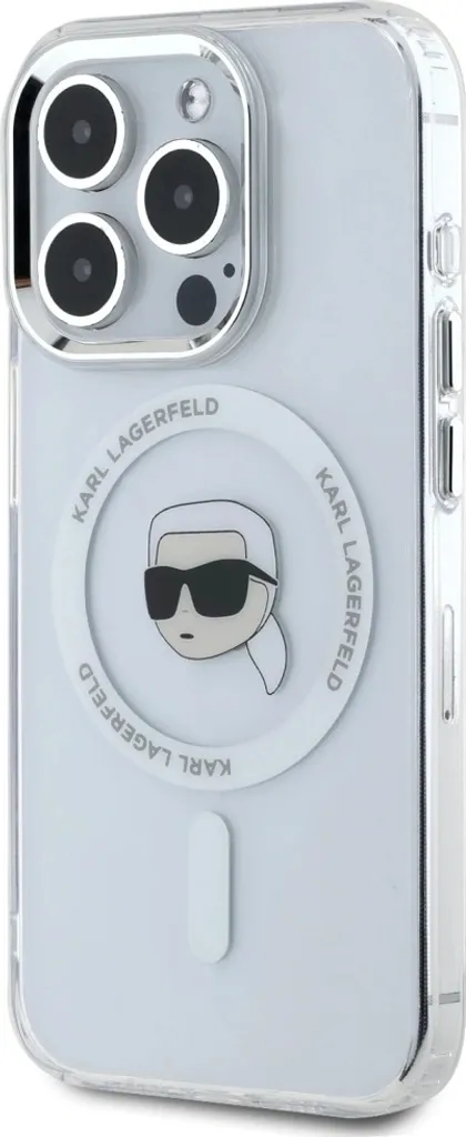 Cover iPhone 15 Pro Max Karl Lagerfeld Bianca MagSafe - Protezione Iconica - 2