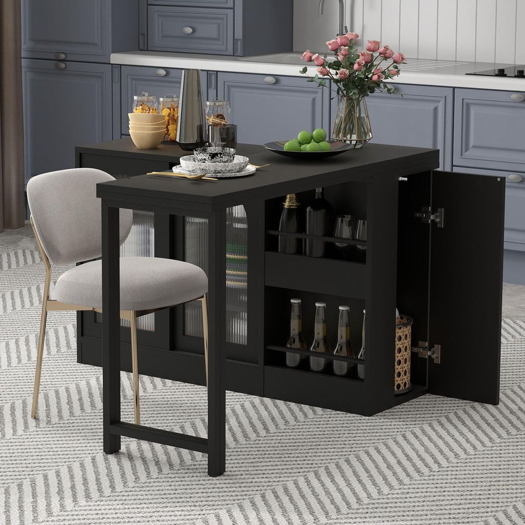 MODFU Meuble Bar Pivotant 360° avec Espaces de Rangement, Image du produit 