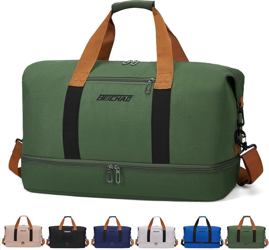 Sporttasche & Reisetasche für Damen und Herren - mit Schuhfach Nassfach, Large Capacity Travel Bag Leichte Trainingstasche wasserdichte Schwimmtasche