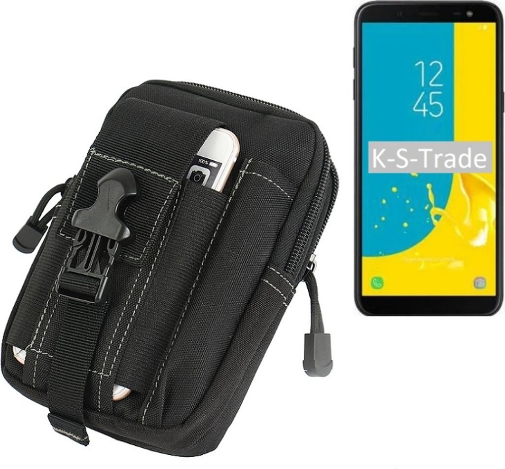 K-S-Trade Gürtel Tasche kompatibel mit Samsung Galaxy J6 (2018) Gürtel-Tasche Holster Schutz-Hülle Handy Hülle Smartphone outdoor Handy-Hülle