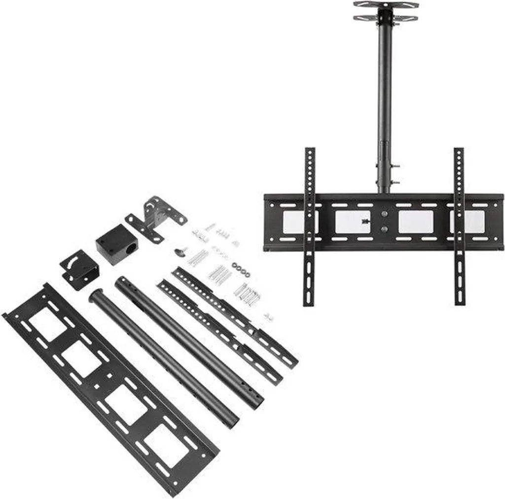 Fixation TV plafond inclinable et rotative pour grands écrans 85 pouces