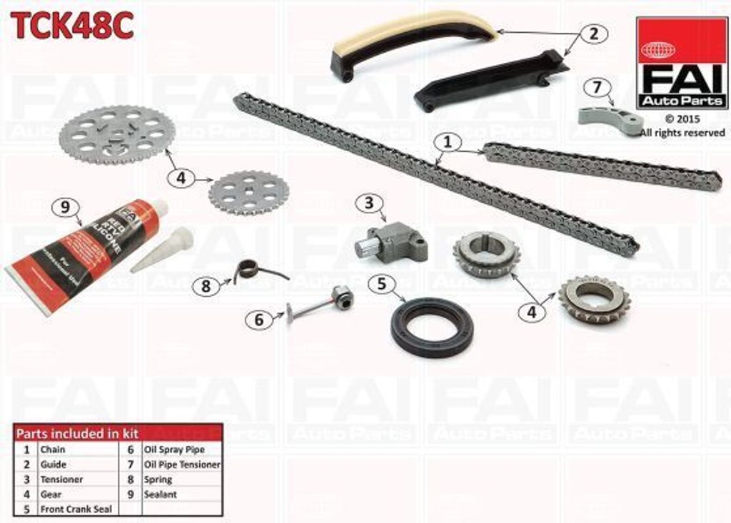 FAI AutoParts TCK48C Steuerkettensatz Steuerkette für SMART CITY-COUPE (450) FORTWO Coupe (450) CABRIO (450) FORTWO Cabrio (450) ROADSTER (452)