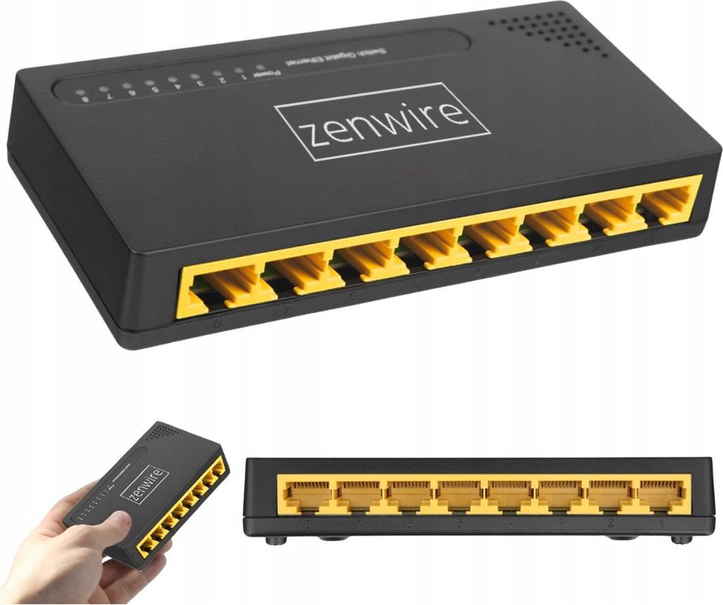 LAN-Switch Verteiler - 8 Port - RJ-45 Gigabit 10/100/1000 Produktbild 