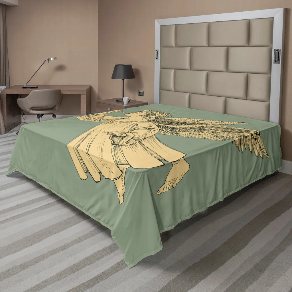 Lenzuolo Piano ABAKUHAUS Giallo 266x260 - Tessuto Microfibra Alta Qualità