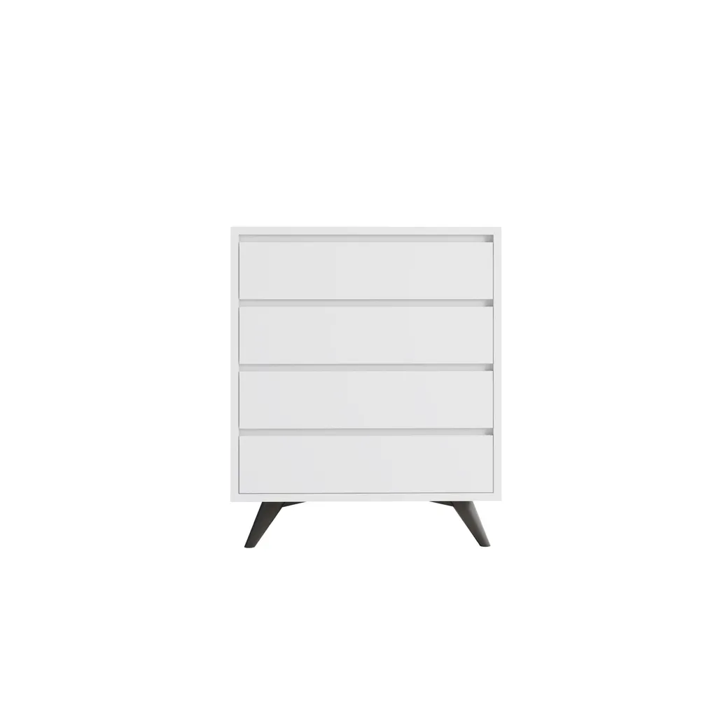 Commode Suvera : Solution Rangement Gain de Place Blanc - 86x70x40 cm - 3